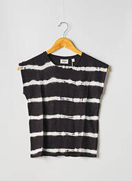 Tricou croială dreaptă mâneci scurte negru HARTFORD fille