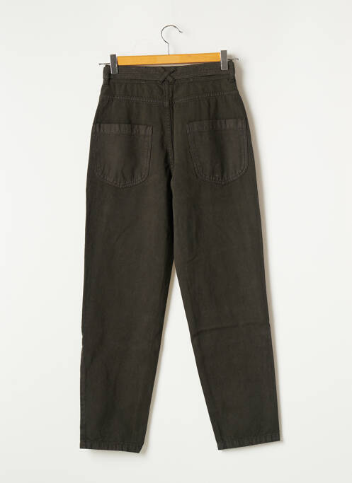 Pantalon larg închidere cu fermoar sub clapetă cu cârlig talie înaltă verde INDEE femme