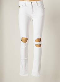Pantalon drept elasticitate mărime normală alb APRIL 77 femme