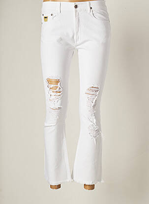 Pantalon 7/8 elasticitate mărime normală alb APRIL 77 femeie
