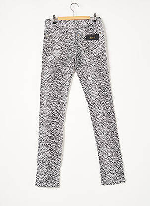 Pantalon drept elasticitate talie joasă alb APRIL 77 femeie