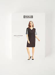 Rochie midi mâneci scurte mâneci scurte negru WOLFORD femme