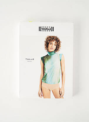 Body elasticitate mâneci scurte negru WOLFORD femeie