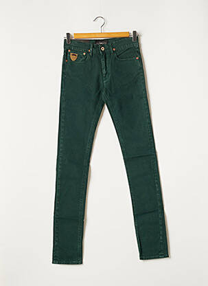 Pantalon slim broderie cu nituri mărime normală verde APRIL 77 femeie