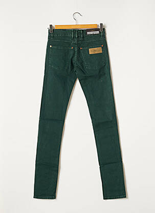 Pantalon slim broderie cu nituri mărime normală verde APRIL 77 femeie