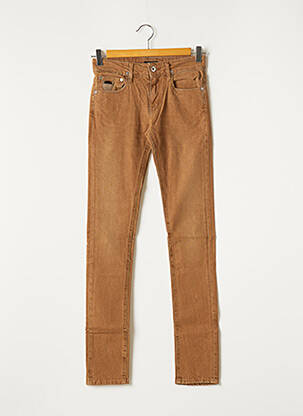 Blugi cu croială slim maro APRIL 77 femeie