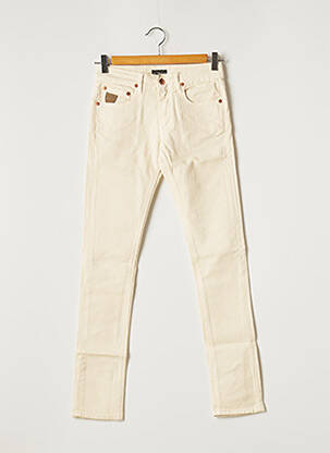 Blugi cu croială slim bej APRIL 77 femeie