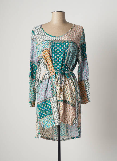 Tunică mâneci lungi guler rotund verde DIPAWALI femme