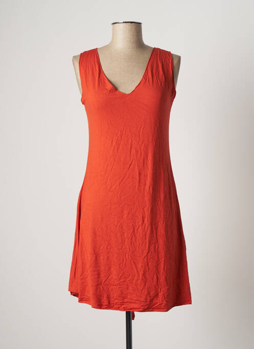 Rochie midi portocaliu DIPAWALI fată