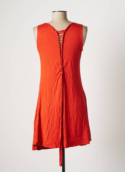 Rochie midi portocaliu DIPAWALI fată