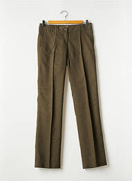 Pantalon drept țesătură poplin mărime normală verde MANGO femme