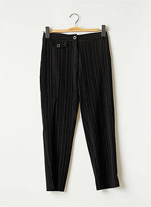 Pantalon 7/8 croială tip țigaretă mărime normală negru SANS MARQUE femeie