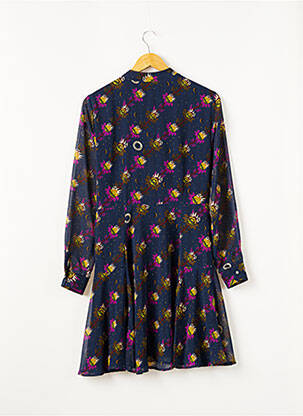 Rochie midi imprimeu floral mâneci lungi albastru MAISON SCOTCH femeie