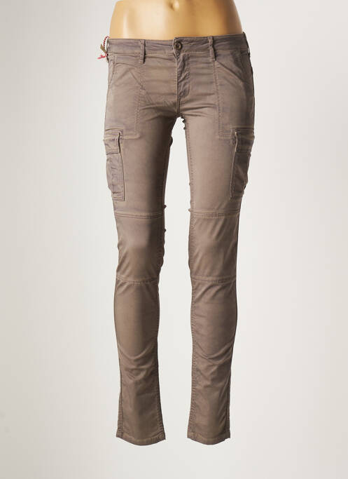 Pantalon slim gri LE TEMPS DES CERISES femeie