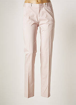 Pantalon chino țesătură poplin mărime normală roz QUIET femeie