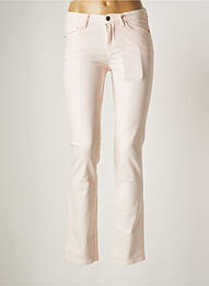 Pantalon slim broderie cu nituri mărime normală roz QUIET femeie