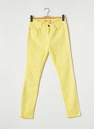 Pantalon slim galben QUIET femeie