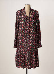 Rochie midi imprimeu floral mâneci lungi negru AGATHE & LOUISE femeie