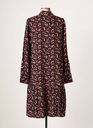 Rochie midi imprimeu floral mâneci lungi negru AGATHE & LOUISE femeie