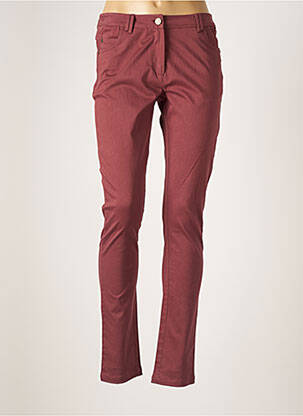 Pantalon slim țesătură poplin mărime normală roșu AGATHE & LOUISE femeie