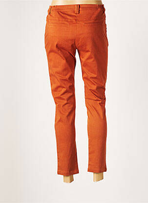 Pantalon chino țesătură poplin mărime normală portocalie AGATHE & LOUISE femeie