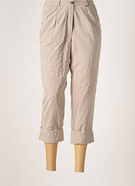 Pantalon 7/8 țesătură poplin mărime normală bej JAC JAC femme