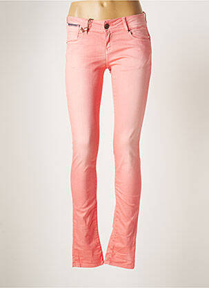 Pantalon drept buzunare portocalie DN 67 femeie