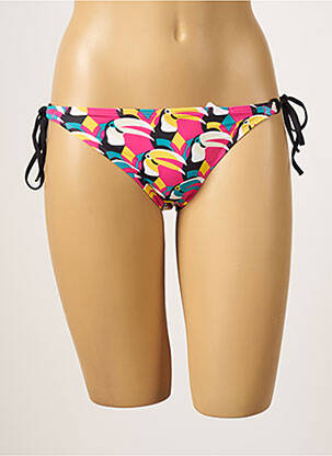 Chiloți de baie imprimeu tie and dye bikini roz CHERRY BEACH femeie