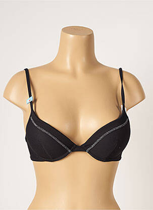 Sutien de costum de baie bretele elastice reglabile negru CHERRY BEACH femeie