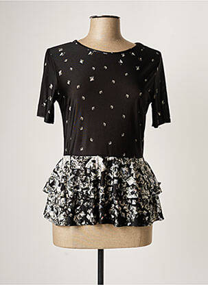 Top elasticitate mâneci scurte negru IMPERIAL femme