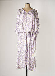 Rochie midi imprimeu floral mâneci 3/4 violet JAD femeie