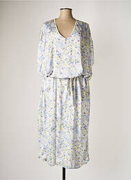 Rochie midi imprimeu floral mâneci 3/4 albastru JAD femeie