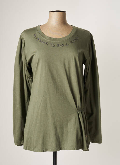 Tunică mâneci lungi verde PLEASE femeie