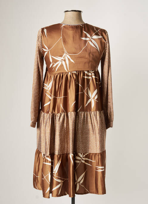 Rochie scurtă maro DIXIE femeie