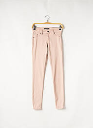 Pantalon slim broderie cu nituri talie joasă roz IMPERIAL femeie