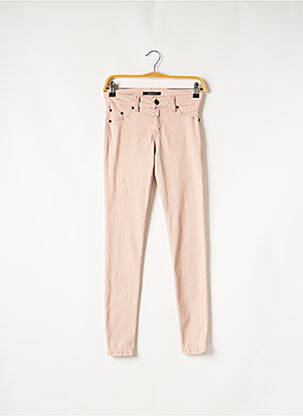 Pantalon slim broderie cu nituri talie joasă roz IMPERIAL femme