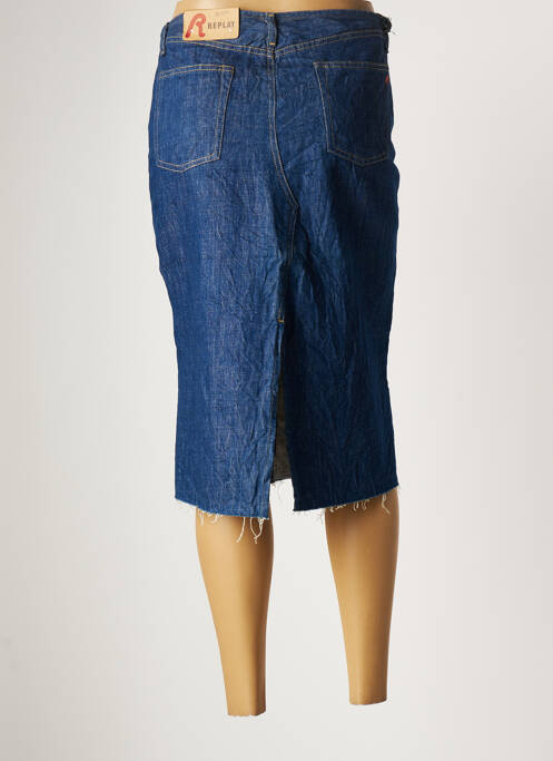 Fustă midi albastru REPLAY femeie