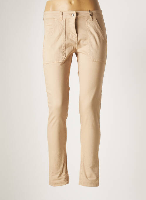 Pantalon slim bej STUDIO PARISIEN femeie