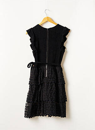 Rochie midi închidere cu fermoar la spate mâneci scurte negru MANOUSH femeie