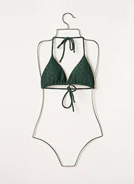 Sutien de costum de baie elasticitate top triunghiuri verde BAHO femeie