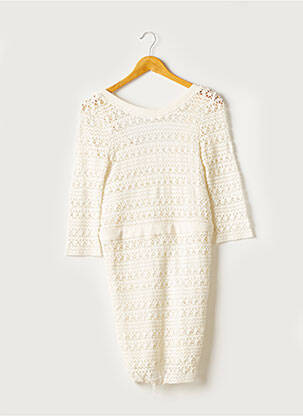 Rochie scurtă mâneci 3/4 mâneci 3/4 bej GAT RIMON femeie