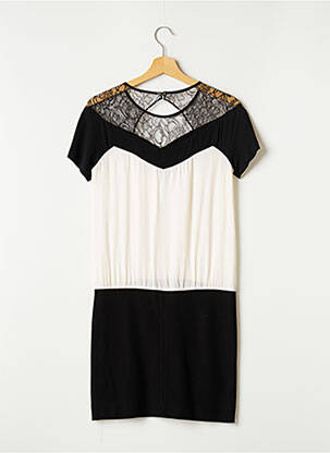 Rochie midi țesătură crep mâneci scurte bej SANDRO femeie