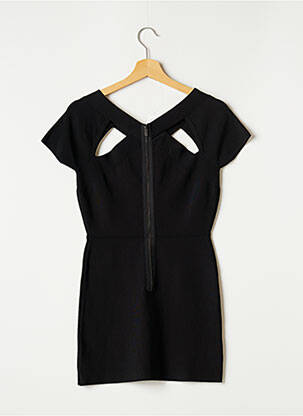 Rochie scurtă închidere cu fermoar la spate mâneci scurte negru BCBGMAXAZRIA femeie
