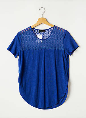 Tricou croială cambrată mâneci scurte albastru THE KOOPLES femeie