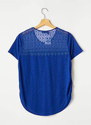 Tricou croială cambrată mâneci scurte albastru THE KOOPLES femeie