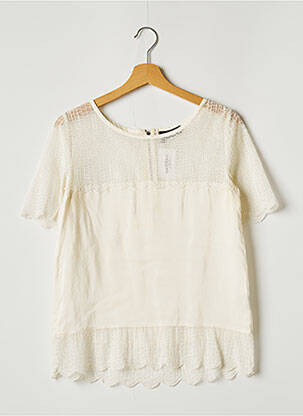 Top croială fluidă mâneci scurte bej THE KOOPLES femeie