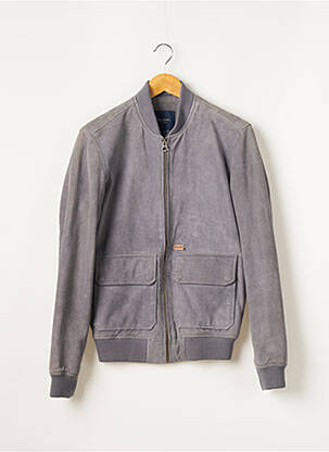 Geacă din piele gri PEPE JEANS bărbat