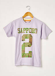 Tricou imprimeu fantezie mâneci scurte violet SUPERDRY femme