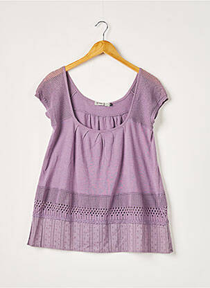 Pulover elasticitate mâneci scurte violet 2 TWO femeie