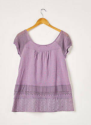 Pulover elasticitate mâneci scurte violet 2 TWO femeie